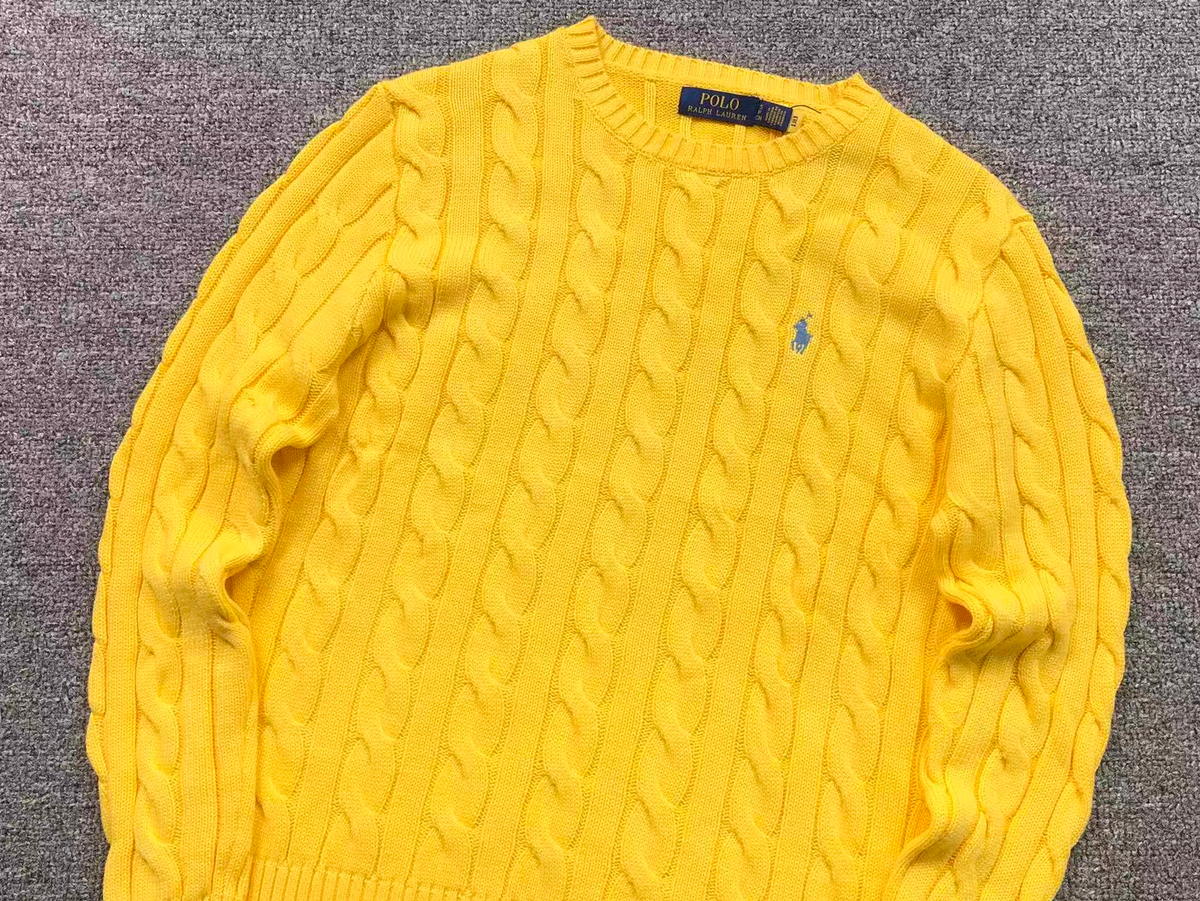 Pull Torsadé Jaune Mariposa