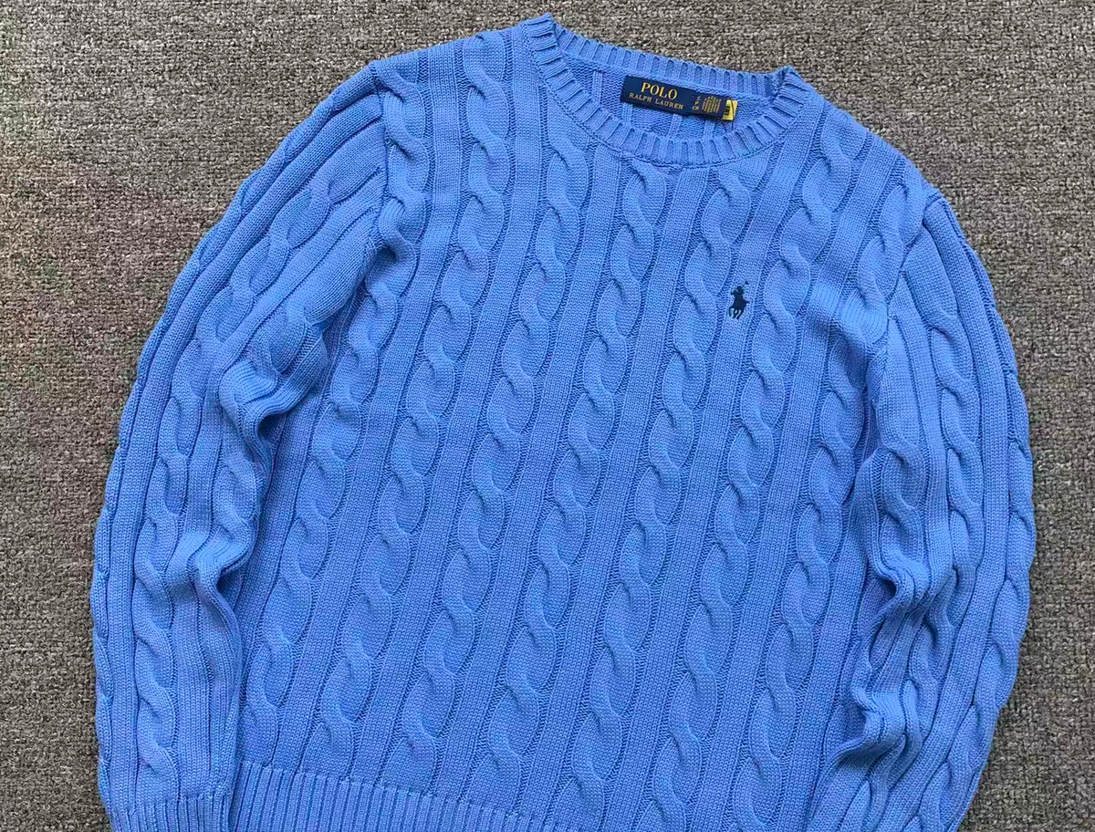 Pull Torsadé Bleu Mariposa